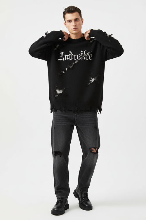 Black sweater studio