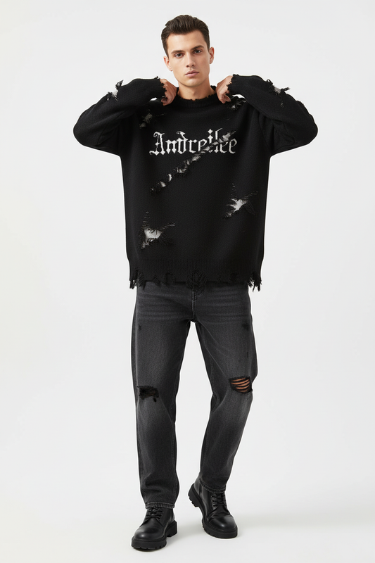 Black sweater studio