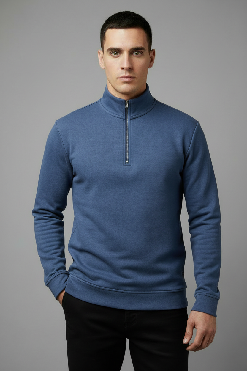 Blue Tight Quarter-Zip