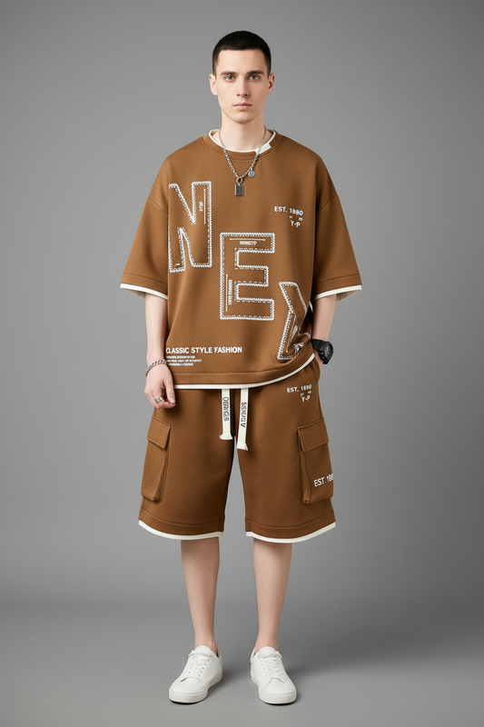 Brown/tan "NEVA" set - your clean-shaven model