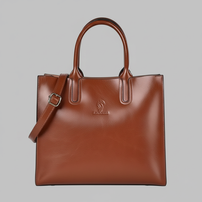 Brown Tote Grey