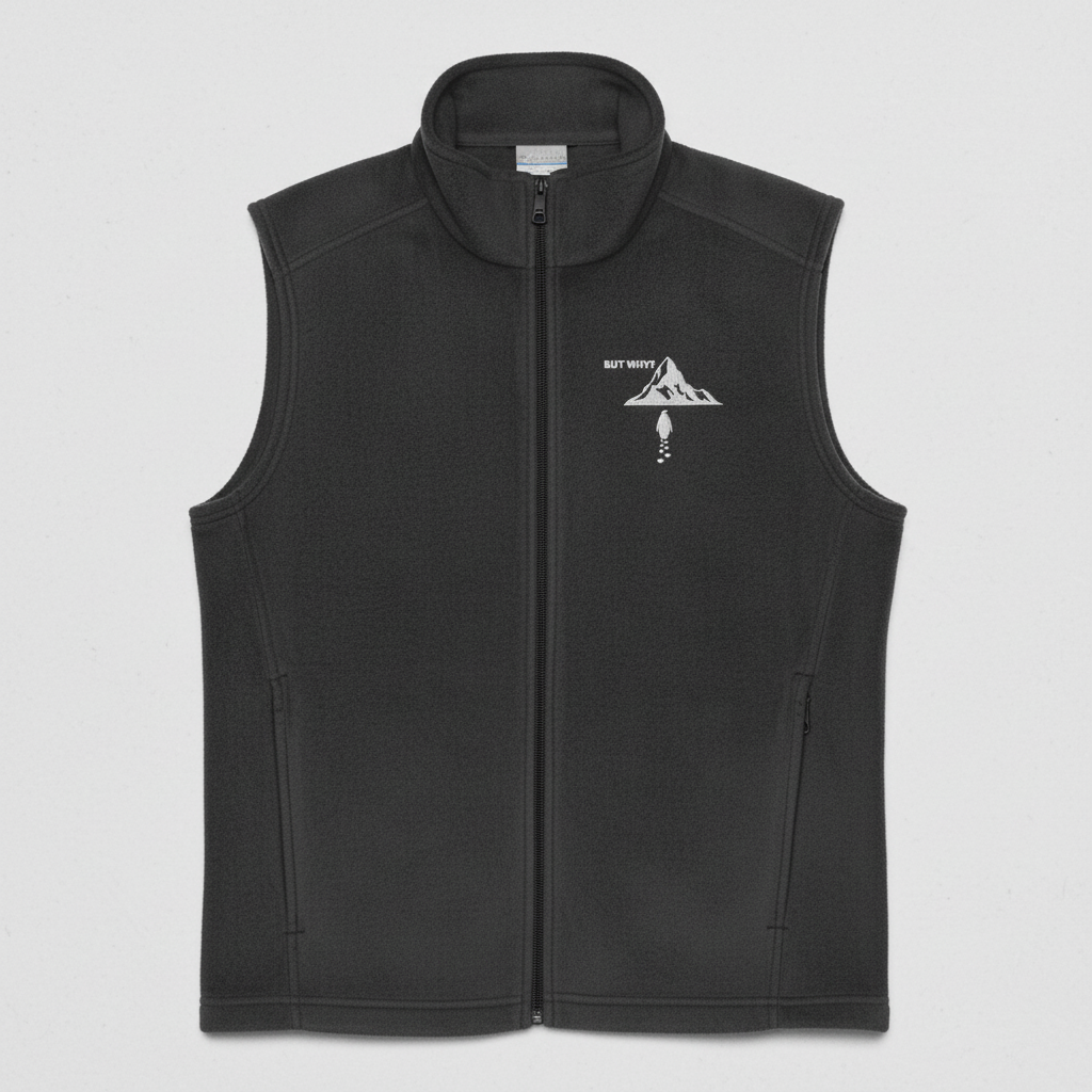 Charcoal vest flat lay