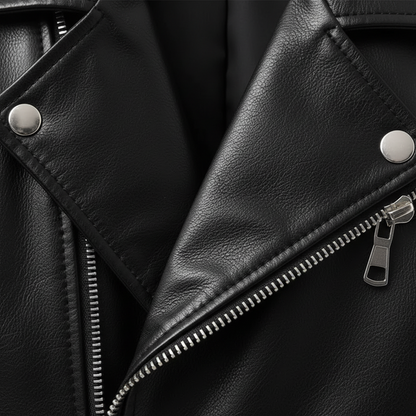 Vegan Black Leather jacket