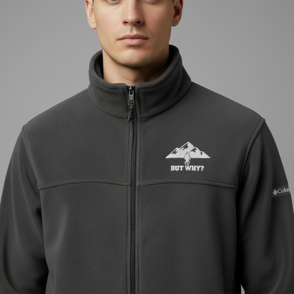 Closeup of model wearing jacket