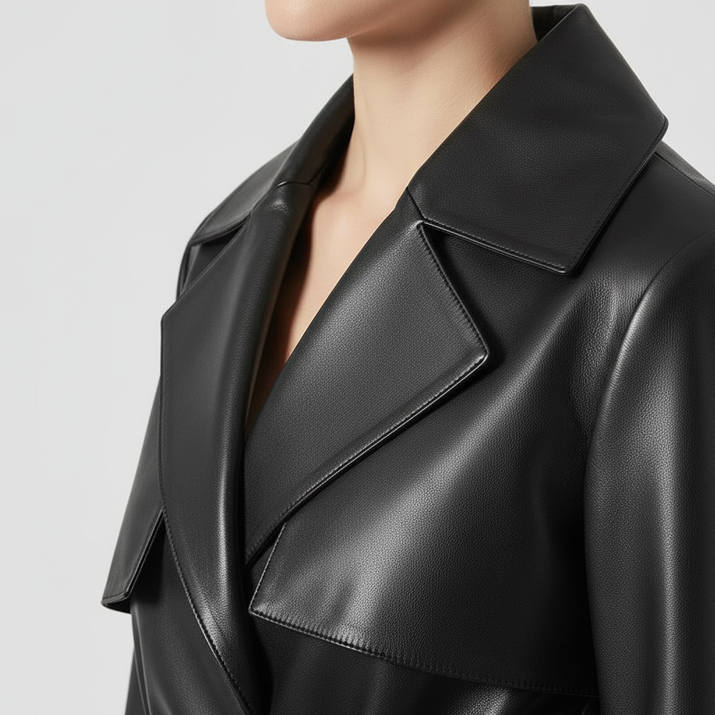 Collar and lapel detail