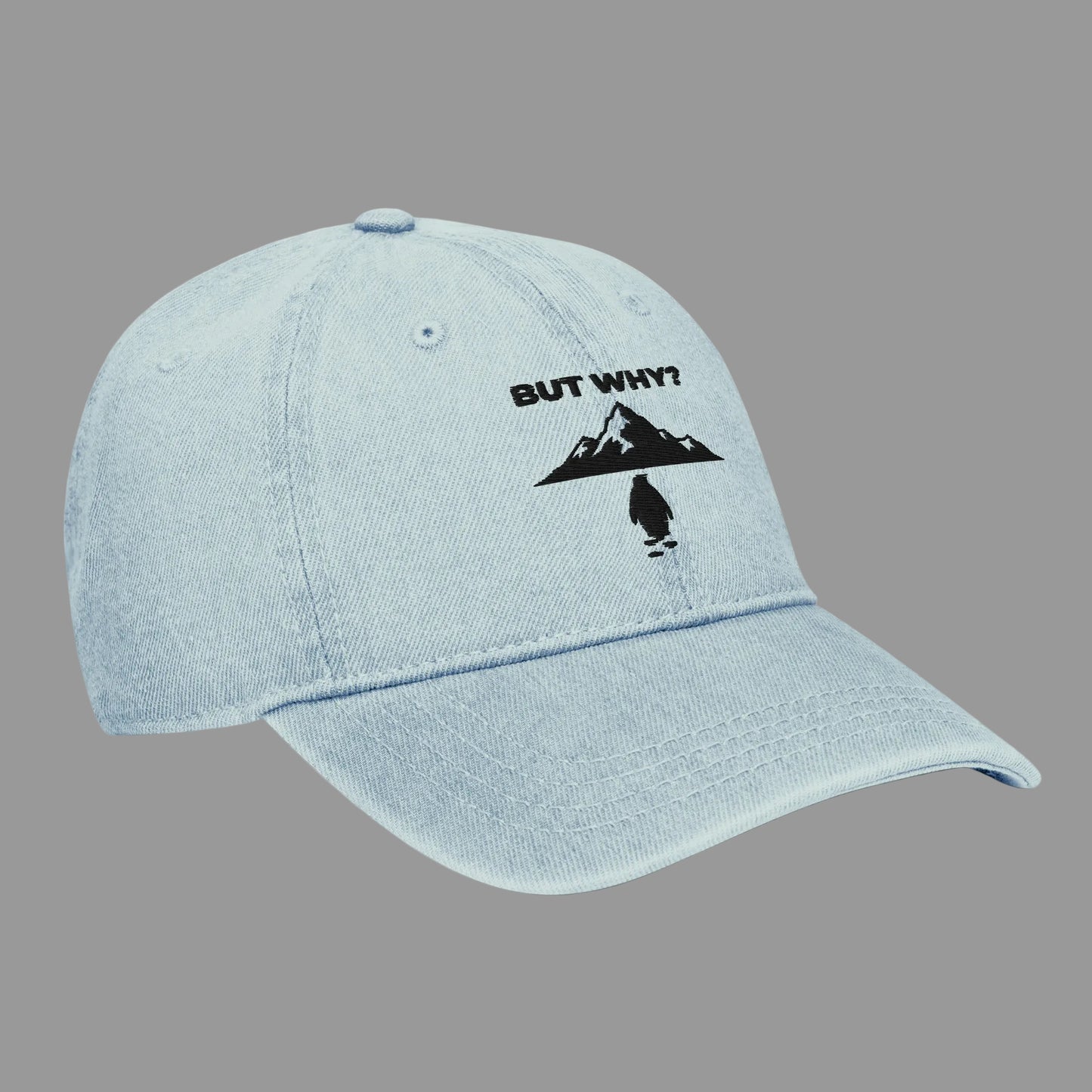 Embroidered Nihilist Penguin Denim Cap C