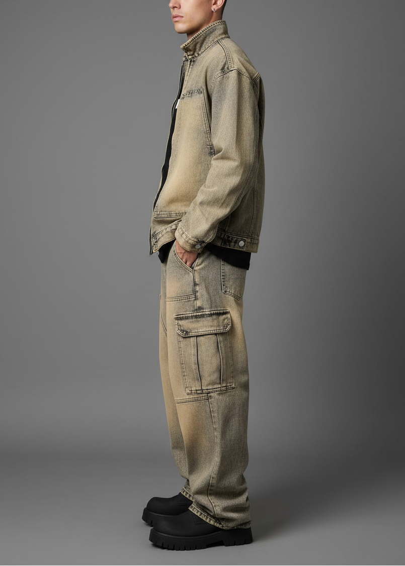 Men's outfit set Washed Distressed