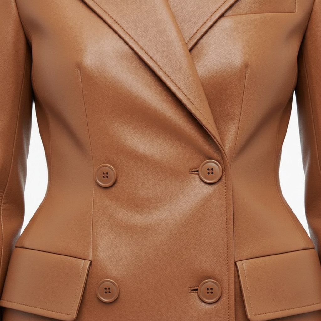 Double-breasted button detail