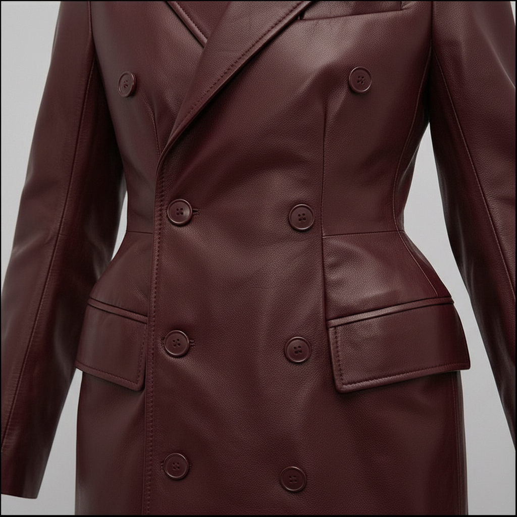 Double-breasted button detail