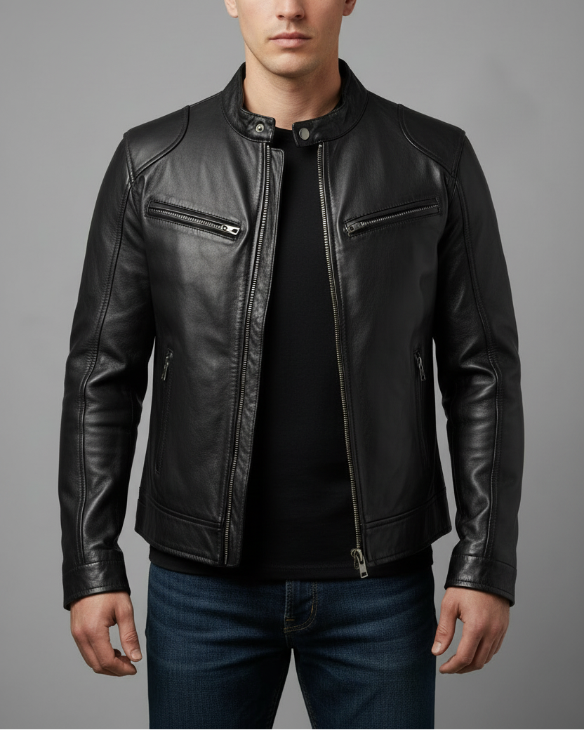 Vegan Leather Motorbike Jacket