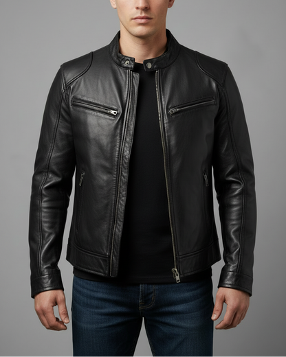 Vegan Leather Motorbike Jacket