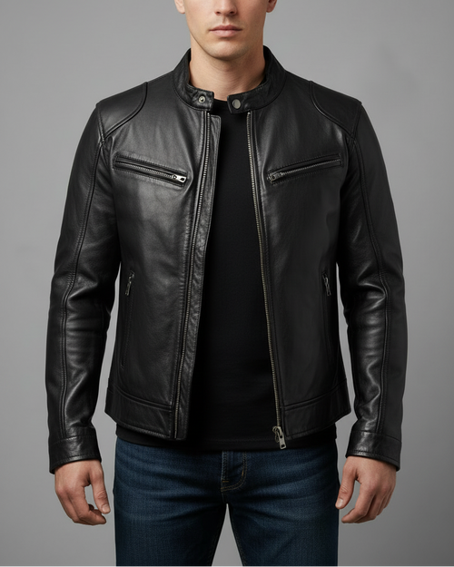 Vegan Leather Motorbike Jacket