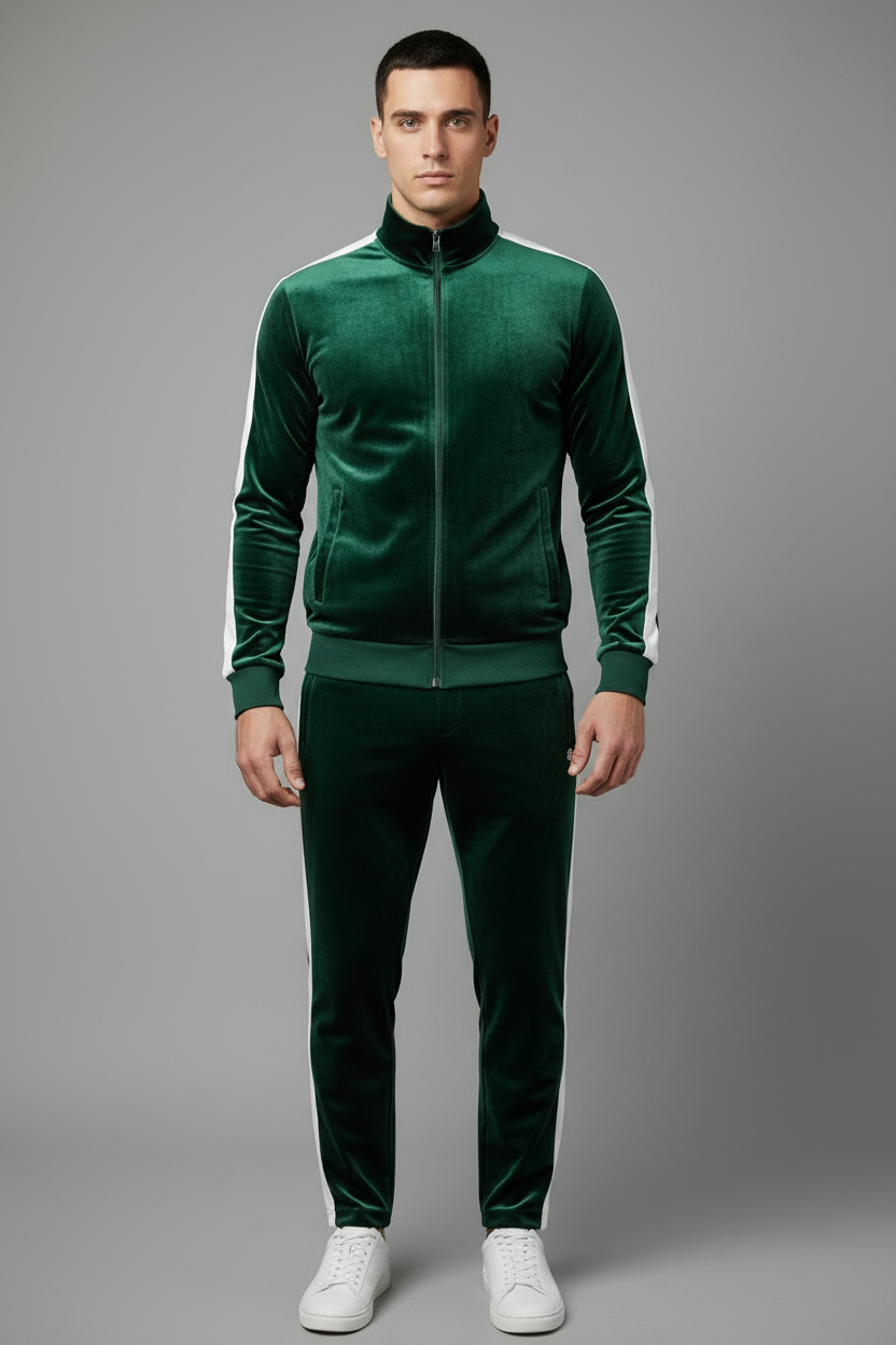 Green Velvet Tracksuit