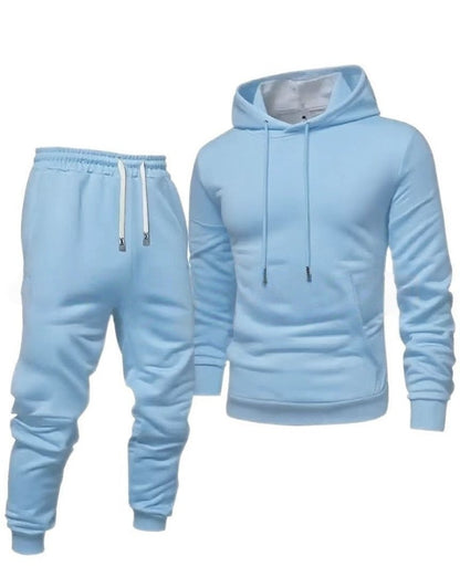 Men’s Hooded Sweatshirt and Sweatpants Set for Spring and Autumn