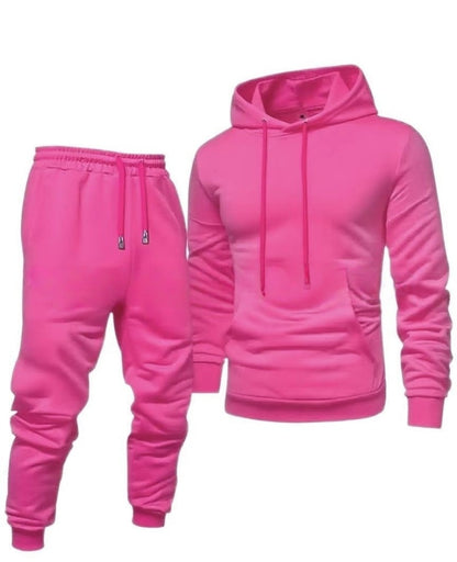 Men’s Hooded Sweatshirt and Sweatpants Set for Spring and Autumn
