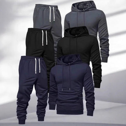 Men’s Hooded Sweatshirt and Sweatpants Set for Spring and Autumn