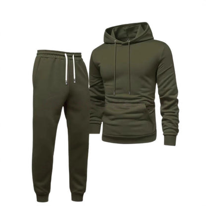 Men’s Hooded Sweatshirt and Sweatpants Set for Spring and Autumn