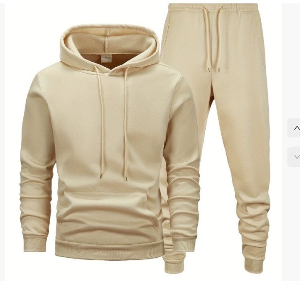 Men’s Hooded Sweatshirt and Sweatpants Set for Spring and Autumn