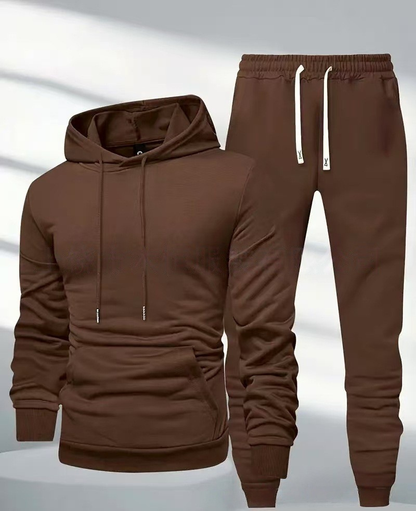 Men’s Hooded Sweatshirt and Sweatpants Set for Spring and Autumn