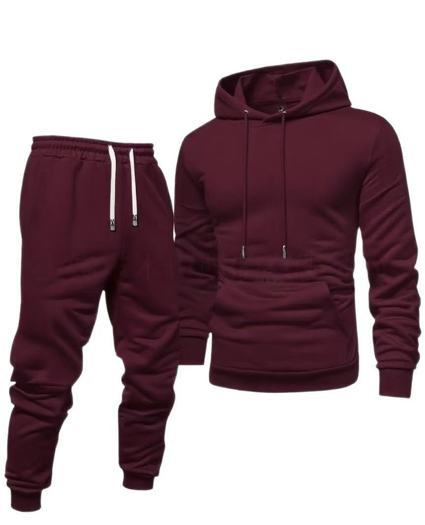 Men’s Hooded Sweatshirt and Sweatpants Set for Spring and Autumn