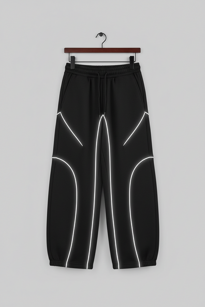 Men's Black Striped Set