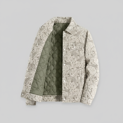 Light beige corduroy jacket flat lay