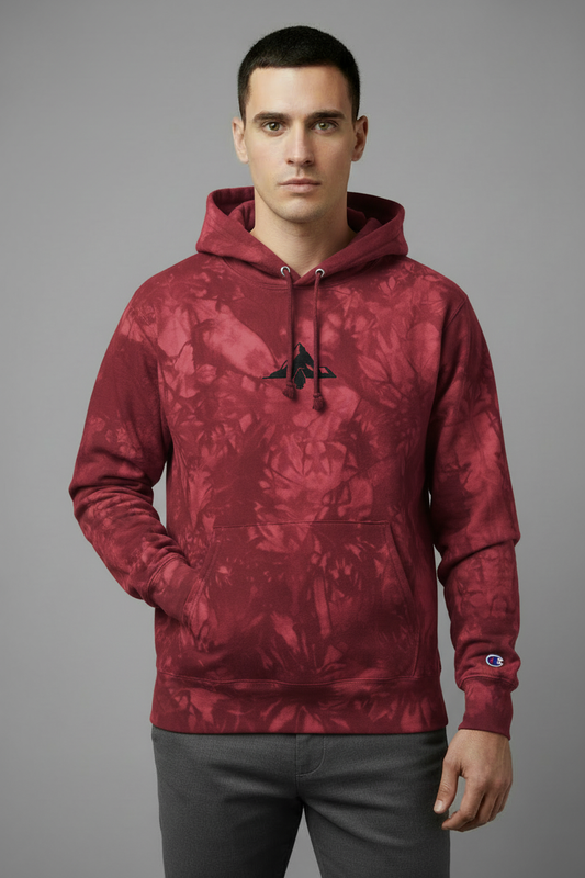Mulled Berry Tie-Dye Hoodie on Model