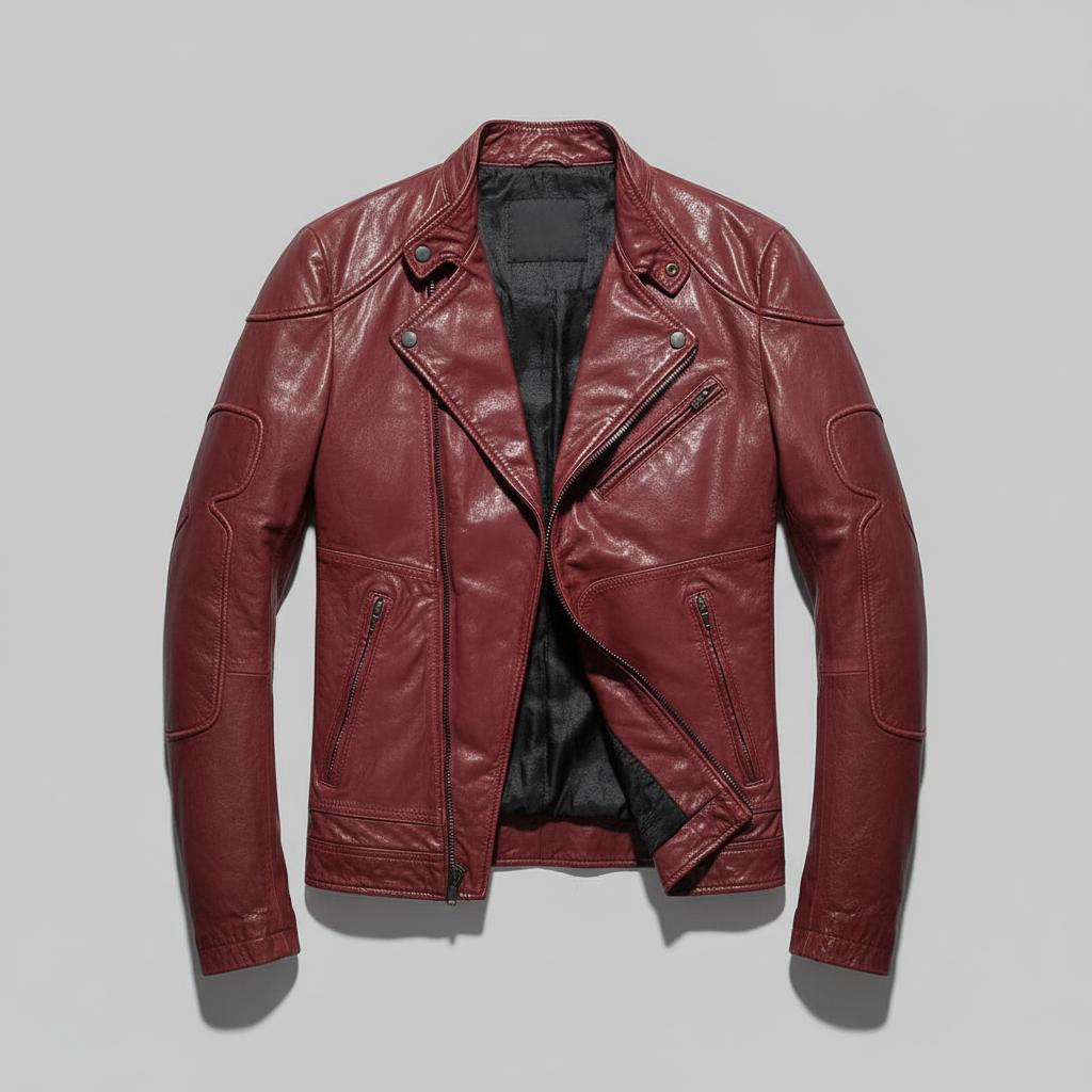 Red Jacket Front Grey BG