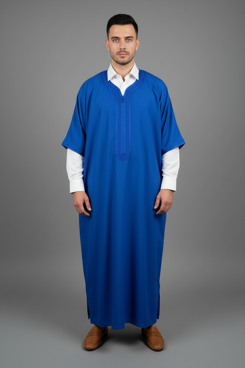 Royal Blue Gandoura on Model