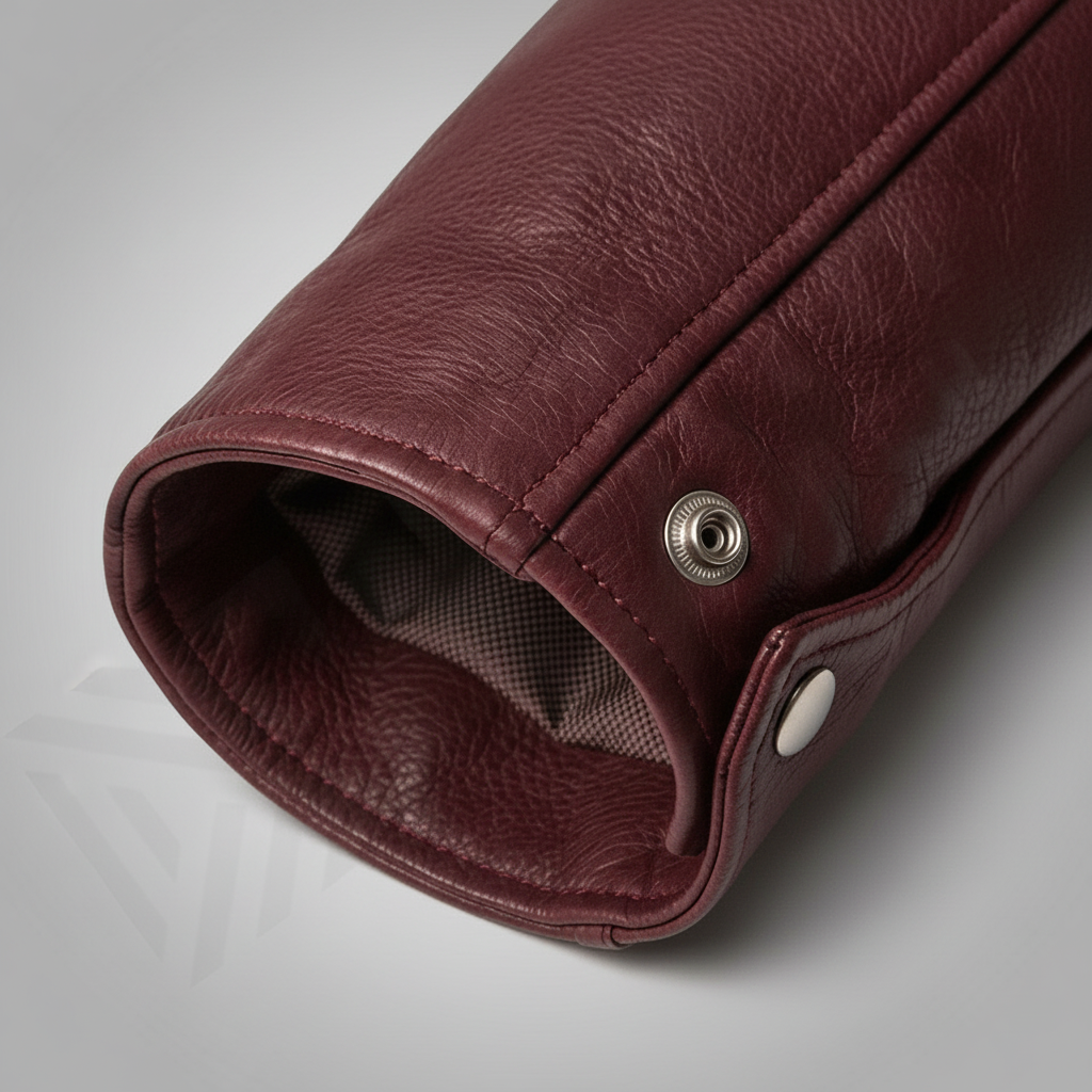 Men's burgundy Leather jacket