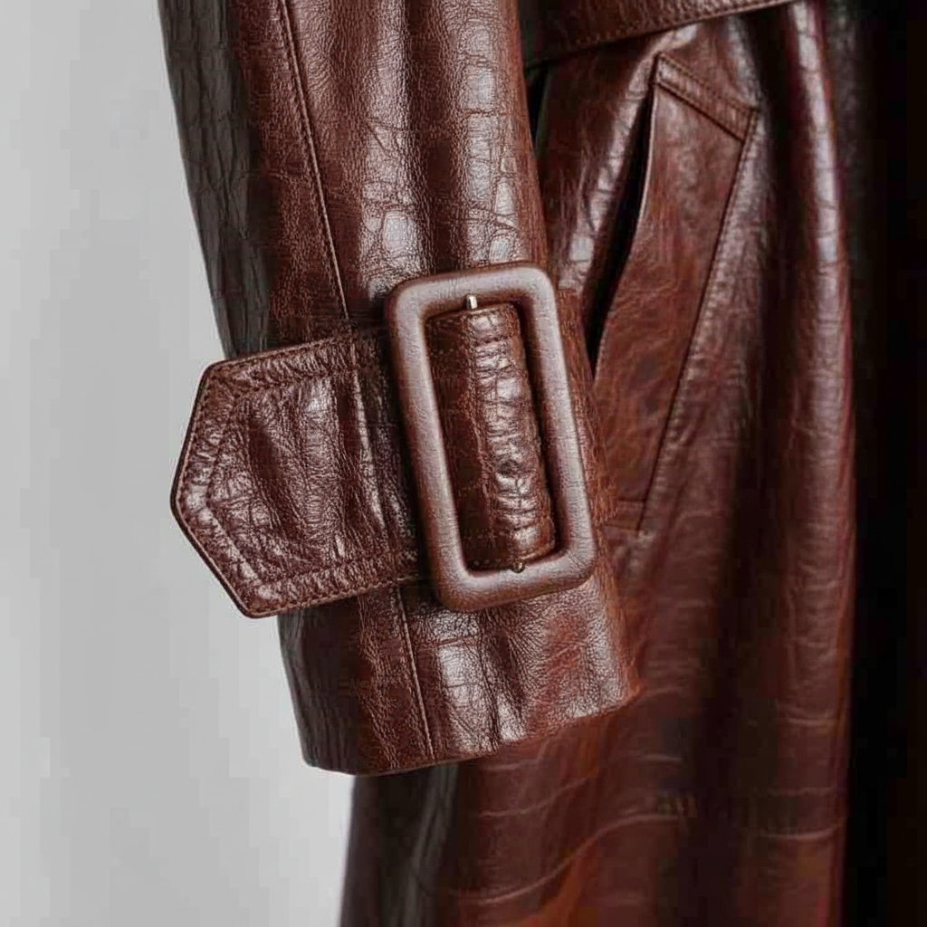 Sleeve cuff with buckle strap detail