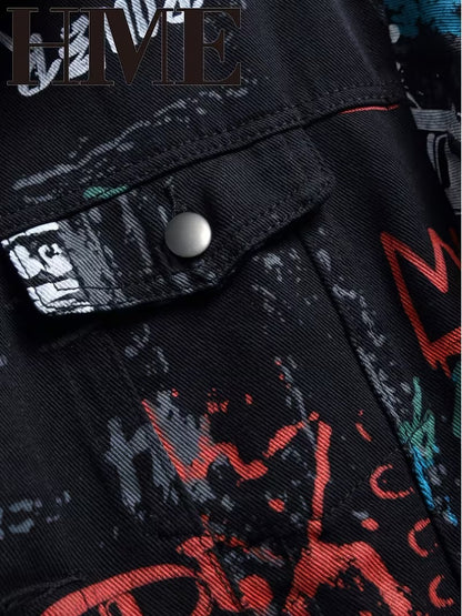 Graphic Denim Jacket