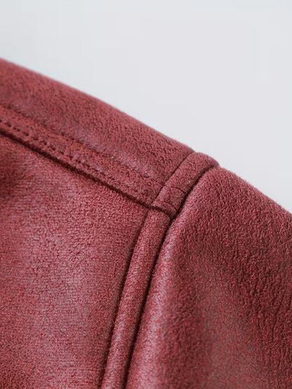 Men's Suede Plush Thickened Jacket