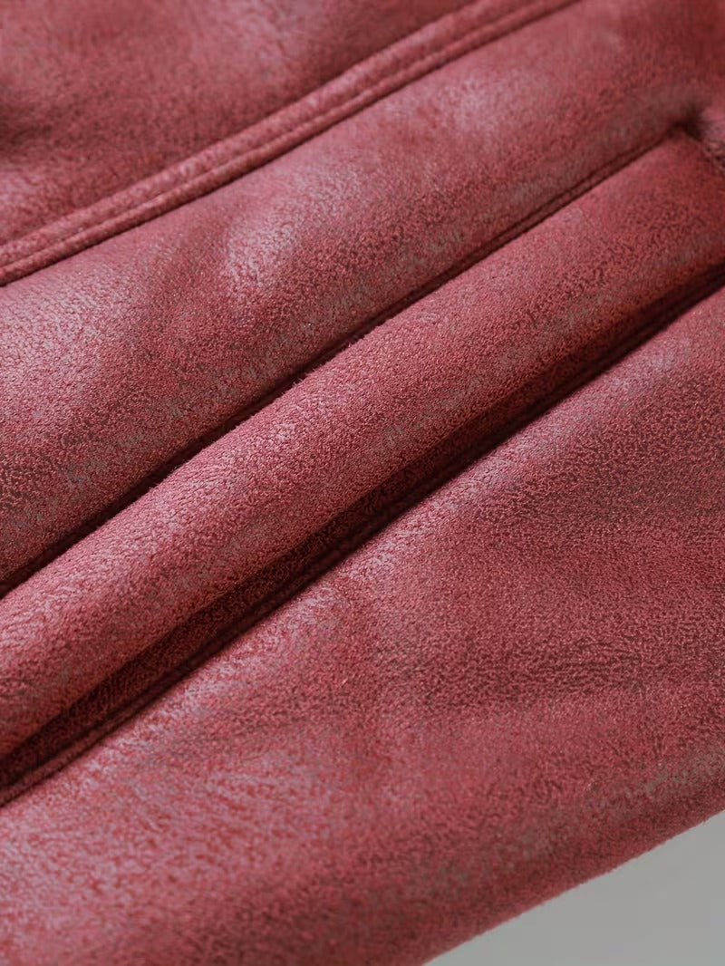 Men's Suede Plush Thickened Jacket