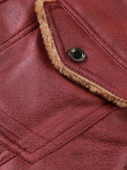 Men's Suede Plush Thickened Jacket