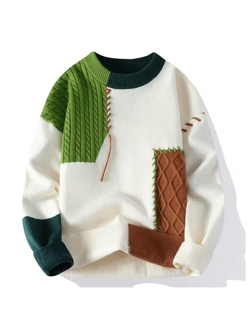 BOHO Round-Neck Sweater Colorful