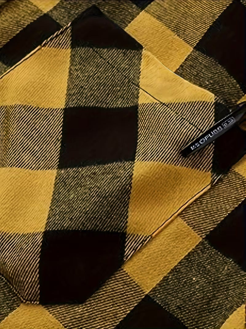 Three Pieces Men's Plaid Jacket