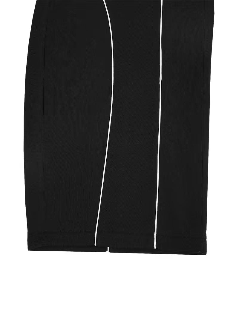 Men's Black Striped Set