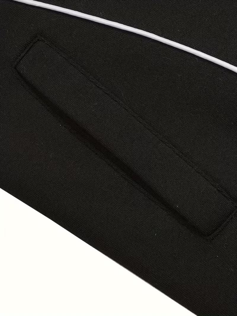 Men's Black Striped Set