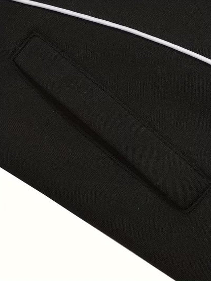 Men's Black Striped Set