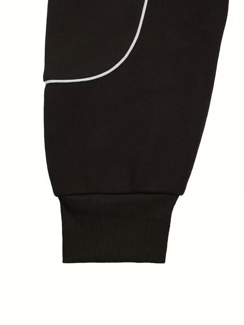 Men's Black Striped Set