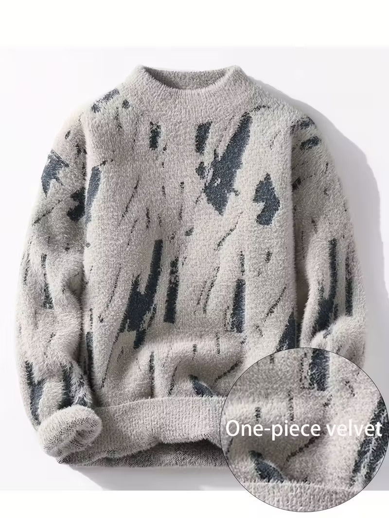 Men's  Long-Sleeve Knitted Sweater