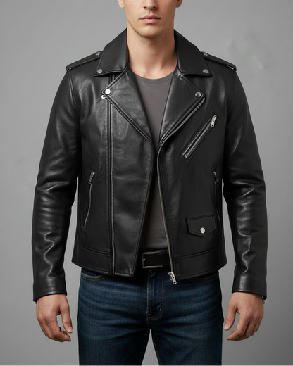 Vegan Black Leather jacket