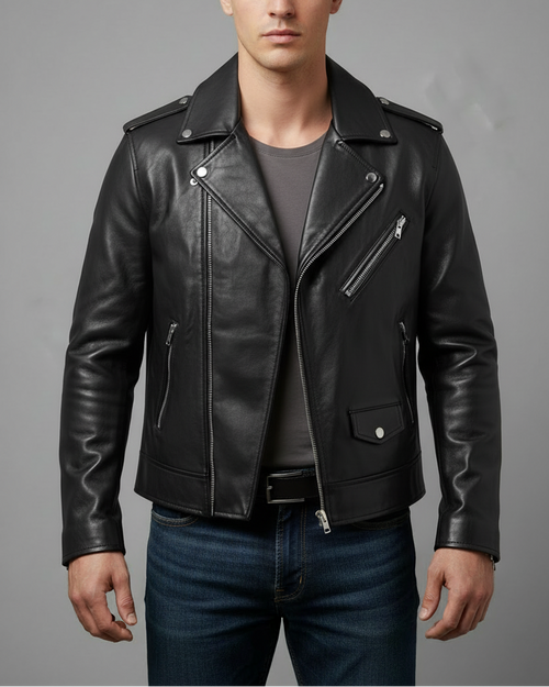 Vegan Black Leather jacket
