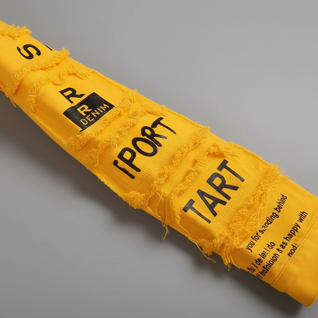 Yellow denim jacket - sleeve detail (no watermark)